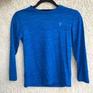 Boys Blue Athletic Long-Sleeve Shirt